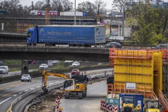 Duisburg-Kaiserberg motorway junction, complete reconstruction and new construction of the A3 and