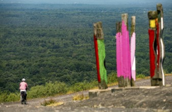 The Haniel spoil tip, 185 metre high spoil tip, at the Prosper Haniel mine, closed in 2019, artwork