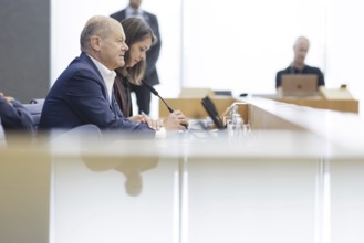 Olaf Scholz (SPD), Federal Chancellor, at the Federal Press Conference, bpk, Federal Press