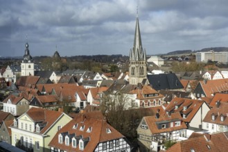 View over the city centre, old town of Detmold in Ostwestfalen Lippe, North Rhine-Westphalia,