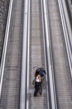 New bicycle car park at Amsterdam Central Station, Stationsplein, space for around 7000 bicycles,