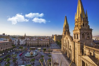 Guadalajara, Jalisc, Mexico-20 April, 2018: Central Landmark Cathedral (Cathedral of the Assumption