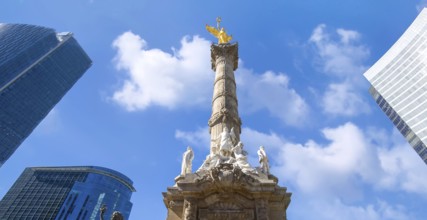 Angel of Independence monument located on Reforma Street near historic center of Mexico City