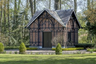 Teehaus im Schlosspark, Ahaus, Münsterland, North Rhine-Westphalia, Germany, Europe