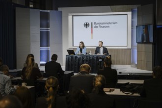 Christian Lindner (FDP), Federal Minister of Finance, photographed during the press conference on