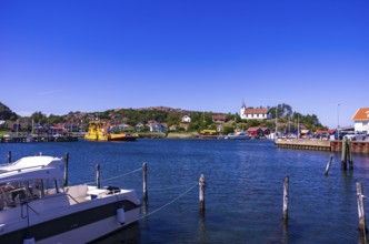 Car ferry that connects the islands in the Bohuslän archipelago as a floating road, Hamburgsund,