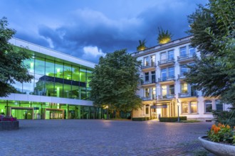 Baden-Baden Congress Centre at dusk Baden-Baden, Baden-Württemberg, Germany, Europe