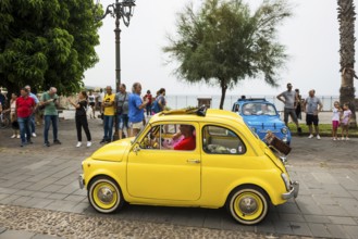 Classic car, classic car meeting, Fiat, Cinquecento, Alghero, Sardinia, Italy, Europe