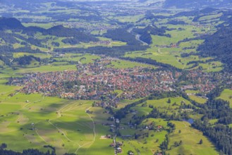 Panorama from Himmelschrofen, 1790m, on Oberstdorf, Allgäu Alps, Oberallgäu, Allgäu, Bavaria,