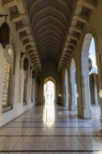 Arcades in the Sultan Qaboos Mosque, Muscat, Arabian Peninsula, Sultanate of Oman