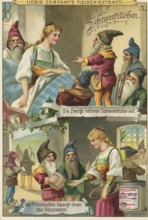 Picture series German fairy tales, Snow White, Liebig picture, digitally restored reproduction of a