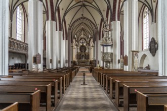 Interior of St Stephen's Church in Tangermünde, Saxony-Anhalt, Germany, Europe