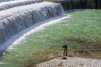 Kibling dam on the Saalach, Bad Reichenhall, Bavaria, Germany, Europe