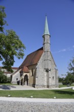 Burghausen Castle, the Hedwig Chapel built around 1489 in the castle courtyard, Burghausen,