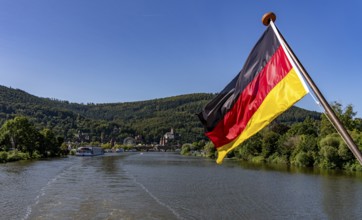 View of Miltenberg, with the parish church of St James and the castle, Lower Franconia, Bavaria,