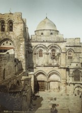 Church of the Holy Sepulchre Jerusalem, Palestine, Israel, Holy Land, photochrome print around