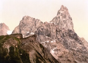 Cimon della Pala, Tyrol, former Austro-Hungary, today Italy, c. 1890, Historic, digitally restored