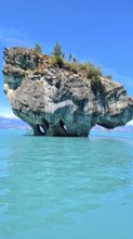 Capillas de Marmol in Lago General Carrera in Patagonia on the Carretera austral, Patagonia, Chile,