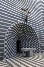 Chiesa di San Giovanni Battista, interior view, architect Mario Botta, Mogno, near Fusio,