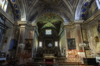 Parish church of Sant'Anna, 1747-1753, interior view, mountain village of Rasa, Centovalli, Canton