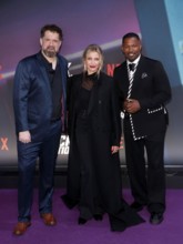 Seth Gordon, Cameron Diaz and Jamie Foxx at a special screening of Back in Action at the Zoo Palast