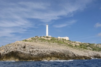 Faro di Leuca, Santa Maria di Leuca lighthouse, Leuca, province of Lecce, Apulia, Salento, Italy,