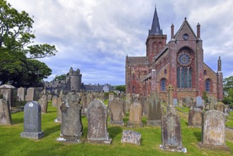 12th century St Magnus Cathedral, oldest cathedral in Scotland and most northerly cathedral in the