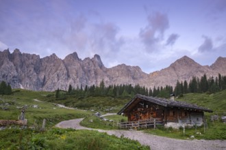 The Ladiz-Alm, the high alpine pasture of the Eng-Alm, Ladiz-Alm, Karwendel Mountains, Tyrol,