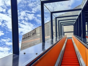 Escalator to the Ruhr Museum in the former coal washing plant at the Zollverein Coal Mine