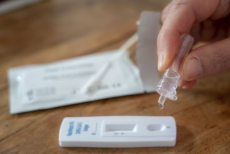 Corona antigen rapid test, lay test, self-test, for the detection of SARS-CoV-2 infection, sprinkle