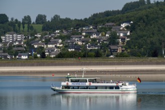 The Hennesee, Hennetalsperre in the Sauerland, excursion boat, lake tour, MS Hennesee,