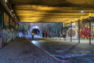 The Nordbahntrasse, a cycle path, footpath, on a former 22 km long railway line, along the