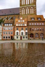 The historic old town of Stralsund, UNESCO World Heritage Site, town hall, towers of the