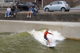 Surfing facility in the city centre of Rotterdam, Rif010, supposedly the world's first wave