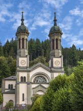 Building, church, catholic church, St. Johannes Baptist, Todtnau, Black Forest, Germany, Europe