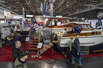 Small motorboats, at BOOT 2024, the world's largest yacht and water sports trade fair in