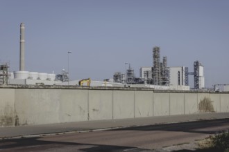 Exterior view of the chemical park in Leuna, 28/08/2024