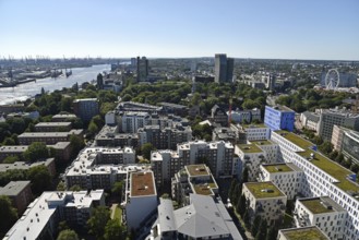 Europe, Germany, Hanseatic City of Hamburg, View of new residential neighbourhood at the Michel and