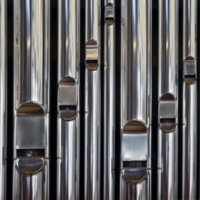 Open labial pipes, organ pipes, detail, Cathedral, Cathedral Church of St. Blasii in Braunschweig,