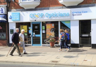 East of England Co-Op opticians hearing care specialist shop, Felixstowe, Suffolk, England, UK