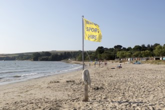 Early morning quiet at Knoll beach, Studland Bay, Swanage, Dorset, England, UK