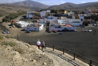 Coast path at coastal village of Ajuy, Fuerteventura, Canary Islands, Spain, Europe