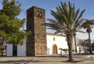 Historic church in village of Oliva, Fuerteventura, Canary Islands, Spain, Europe