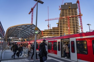 Shell of the Elbtower construction project, the architectural completion of Hafencity Hamburg, in