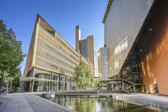 Commercial building Atrium Tower, Pianosee, Potsdamer Platz, Tiergarten, Mitte, Berlin, Germany,