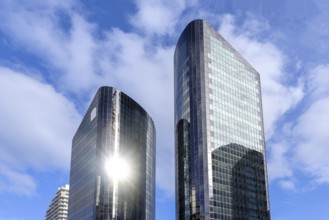 Skyline of Wellington downtown harbor and financial center, New Zealand, Oceania