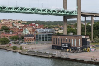 Radasten Art Gallery under Alvsborgsbron Bridge leading to the island of Hesingen (Hisingen),