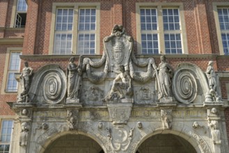 Relief at the entrance, portal, Altes Rathaus, Eichborndamm, Reinickendorf, Berlin, Germany, Europe