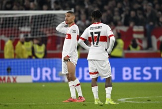 Enzo Millot VfB Stuttgart (08) Justin Diehl VfB Stuttgart (17) disappointed MHPArena, MHP Arena