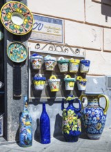 Ceramics and porcelain from Vietri sul Mare from a drone, Amalfi Coast, Salerno, Campania, Italy,